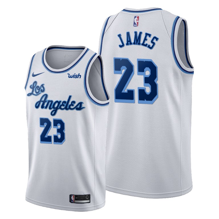 Men's Los Angeles Lakers LeBron James #23 NBA 2019-20 Classic Edition White Basketball Jersey ZAN3783KM
